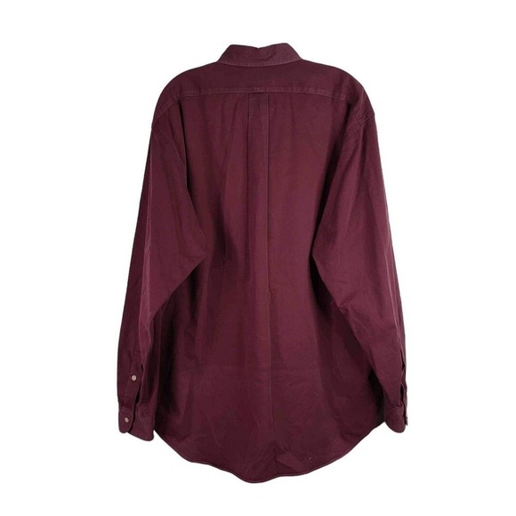 Polo Ralph Lauren Shirt Vtg Mens L Oxford Plaid Blake Button Down LS Maroon Red - Picture 3 of 10